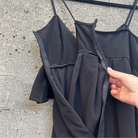 Classic Black Peplum Cami Dress Cocktail Evening - Picture 6 of 6